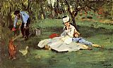 Edouard Manet The Monet Family In The Garden painting